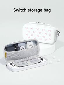 1 件粉色波尔卡圆点蝴蝶结图案保护壳，适用于 2/Switch NS/Switch OLED/Lite，配件适用于 Switch 游戏机，全套包括储物袋、卡槽底座，是适合 Switch 玩家的最佳礼物 - 彩色 - 查看 15