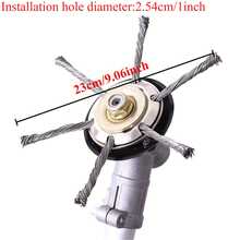 [Indestructible Strimmer Head] Indestructible Grass Petrol Strimmer Head, 24.5mm Knotted Wire Brush For Lawn Mower Cutter Attachment Replacement Tool