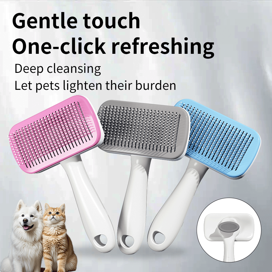 فرشاة تنظيف الحيوانات الأليفة، فرشاة إزالة الشعر المتساقط من الحيوانات الأليفة، تزيل الطبقة السفلية والشعر المتساقط، فرشاة فك التشابك، مستلزمات الحيوانات الأليفة