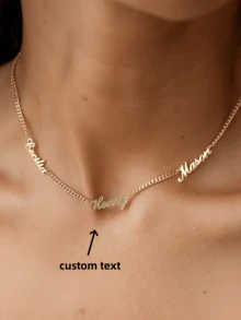 1 chiếc vòng cổ mạ vàng 18K tùy chỉnh, có tên tiếng Anh 3 tên vòng cổ tùy chỉnh cho phụ nữ, quà tặng sinh nhật cho bạn gái, quà tặng ngày lễ quà tặng ngày lễ tình nhân dành cho bạn gái quà tặng tốt nghiệp cho mẹ quà tặng Giáng sinh - Nhiều màu 5 - Xem 11