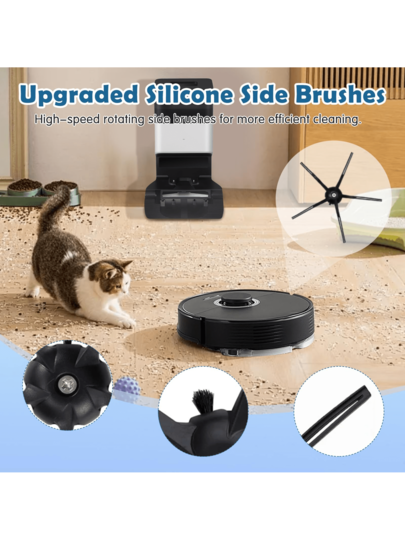 Q7 Accessories Kit Replacement Compatible Roborock Q7+ Max Max+ Robot Vacuum, Main Brush, Mop Cloth Pads, Side Brushes, Washable Filter, Tool (Not M5) view 5