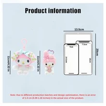 SANRIO Official Licensed Cute Cartoon Plush Keychain Series - Adorable Plush Bag Charms And Soft Plush Pendants, Suitable For Backpacks, Handbags, Tote Bags, Shoulder Bags, Travel Bags, Luggage, And Car Rearview Mirrors - Nhiều màu - Xem 5