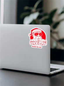 2 peças Feliz Natal | Adesivo Feliz Ho Ho Adesivo Engraçado de Papai Noel, ótimo para decorar garrafas de água, laptops, capas de celular, coolers, janelas de carro, diários, cadernos