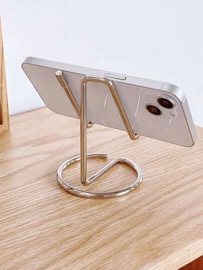 1 pieza Soporte de metal para teléfono inteligente, soporte de mano universal para iPad, soporte, diseño minimalista portátil, instalación estable en el escritorio para teléfonos inteligentes y tabletas, oficina, cocina, estudio, soporte de exhibición multifuncional, adecuado para usuarios de oficina en el hogar, estudiantes, profesionales, es un gran regalo de Navidad, regalo de Halloween, de vuelta a la escuela, regalo del Día de San Valentín