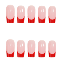 Bộ 24 móng giả acrylic màu đỏ đơn giản kiểu Pháp, giúp bạn nâng tầm diện mạo ngay lập tức. Bộ móng này có thiết kế phủ kín toàn bộ móng, phù hợp cho cả phụ nữ và các bạn gái. Bộ sản phẩm bao gồm 1 miếng dán và 1 dũa móng mini, hoàn hảo cho các bữa tiệc, hẹn hò và sử dụng hàng ngày. Móng giả dạng gel sẽ được giao ngẫu nhiên. Dụng cụ làm móng - Đỏ - Xem 2