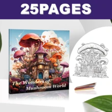 Viaje al reino de los colores navideños: Un viaje fantástico de 25 páginas | Divertido y relajante, fomenta la concentración y la creatividad | Un regalo artístico familiar para niños y adultos