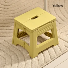 1 pieza Taburete plegable, de plástico ligero y resistente, taburete plegable ajustable, adecuado para el hogar, la cocina, el baño, el dormitorio, silla de viaje portátil para exteriores y pesca, banco pequeño multiusos antideslizante, fácil de almacenar - Disponible en varios colores