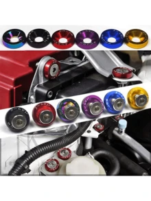 (10 Sets) And Bolt Kits (10 Sets), Bumper Engine Recessed Screws For Cars And Motorcycles, Decorative Screws And Washers In Various Colors, Car Modification Washers M6 Screws JDM Screws Battery Washers, Car Accessories, Motorcycle Accessories, RV, SUV, Truck