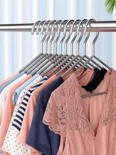 Kit 30un Cabides Metal Cromado Inox Prateado Calças Cabide Roupa Camisas Vestido