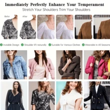 1/2片装可重复使用自粘肩垫 - 透气泡沫材质，男女通用，适用于夹克和T恤 - 彩色 - 查看 6