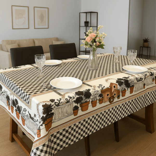 Toalha De Mesa Retangular Oxford Poliéster Lisa Estampada Lavável 4 6 8 10 12 Lugares Cozinha Sala Jantar Luxo Moderna