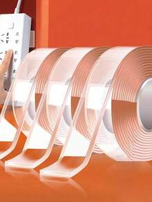 Nano Tape, bandă acrilică dublu adezivă, bandă impermeabilă transparentă și fără urme, bandă magică anti-mucegai, lavabilă cu apă și detașabilă, nu va deteriora peretele, are aderență puternică, este mai sigură decât cârligele, bandă dublu adezivă lavabilă, bandă dublu adezivă impermeabilă reutilizabilă, potrivită pentru diverse scenarii, bandă adezivă transparentă lavabilă super puternică, benzi decorative, poate fi tăiată.