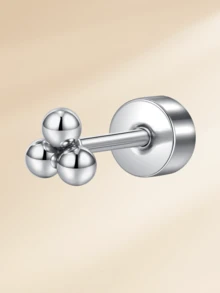 1 pieza Pendientes de acero inoxidable con forma de corazón y luna de 20G para mujeres para decoración diaria, pendientes de rosca de oro y plata, pendientes de cartílago, hélix y trágus