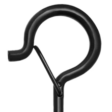 5/10 Pack Black Q-Hooks For Hanging - Ceiling Hooks, Outdoor Planter Hangers, Safety Buckles, Weatherproof Clips, Screw Eyes S, Heavy Duty Hooks For Outdoor String Lights Christmas Hangers