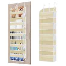 1 Pack Over The Door Storage Organizer With 5 Pockets 10 Mesh Side Pockets, 44 Lbs Weight Capacity Door Hanging Organizers And Storage For Bedroom, Bathroom, Pantry, Dorm - 米色 - 查看 1
