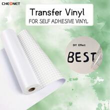 CHEONET-1 Transfer Tape Roll, Suitable For Self-Adhesive Vinyl Materials, 12 Inches X 25 Feet, Paper-Based Material, Permanent Adhesive, Ideal For Crafts, Punches And Vinyl Cutters, Easy To Cut, Transfer And Stick, Waterproof And Highly Adhesive. - Multicolor - View 2