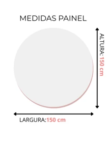 Capa Para Painel Redondo Sublimada – Decoração de Festas Aniversários "A Magia das Flores" 1,50m - 50cm - Multicolorido - Visão 5