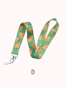 1 Stück süßer Weihnachtsmann / Weihnachtsglocken / Lebkuchenmann / Rentier, Weihnachtskranz Design Muster Halskordel, geeignet für Handy Kordeln, Spielekonsolen, Kamera Kordeln, Dokumenten Kordeln, Ausweise, Fahrkarten, Arbeitsausweise, Veranstaltungszertifikate, Konzerte, Cocktailpartys usw. Ideal als Geschenk für Freund, Freundin, Familienmitglieder, Ärzte, Krankenschwestern, Partygeschenke, Handydekoration, Weihnachtsgeschenke und mehr.