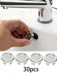 2/4/6/8pcs White Sink And Ceramic Top Sink Decorative Accessories, Sink Decorative Accessories With Flood Plug