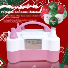 AOYI Portable Electric Balloon Pump With Dual Nozzles And Knotter, Electric Balloon Inflator Time Saving , Suitable For Party Decorations, Gatherings, Suitable For Graduation Gifts, Bachelor Party Gifts, Graduation Gifts, Back To School Gifts, Wedding Guest Return Gifts, Halloween, Christmas Decorations, Birthday Party Decorations And Wedding Supplies, Room Decorations - View 1