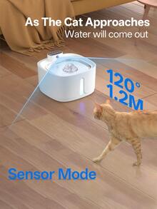 Fountain For Cats Without Wires - 3.2L Cat Fountain With Motion Sensor,Silent Automatic Water Dispenser For Cats And Dogs,Rechargeable Battery Powered