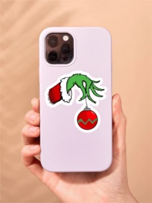 Adesivo de rabiscos de mão com 2 peças | Adesivo para presentes de Natal | Decore e personalize laptops, garrafas de água e muito mais