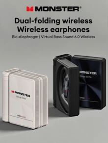 Tai nghe Bluetooth MONSTER AC530 thiết kế mới, kiểu tai treo có thể gập lại, âm trầm sâu, khử tiếng ồn ENC, âm thanh chất lượng cao, nghe nhạc/gọi điện/chơi game, độ trễ thấp, thời lượng pin dài, tai nghe không dây tương thích với điện thoại thông minh và máy tính - Nhiều màu - Xem 6