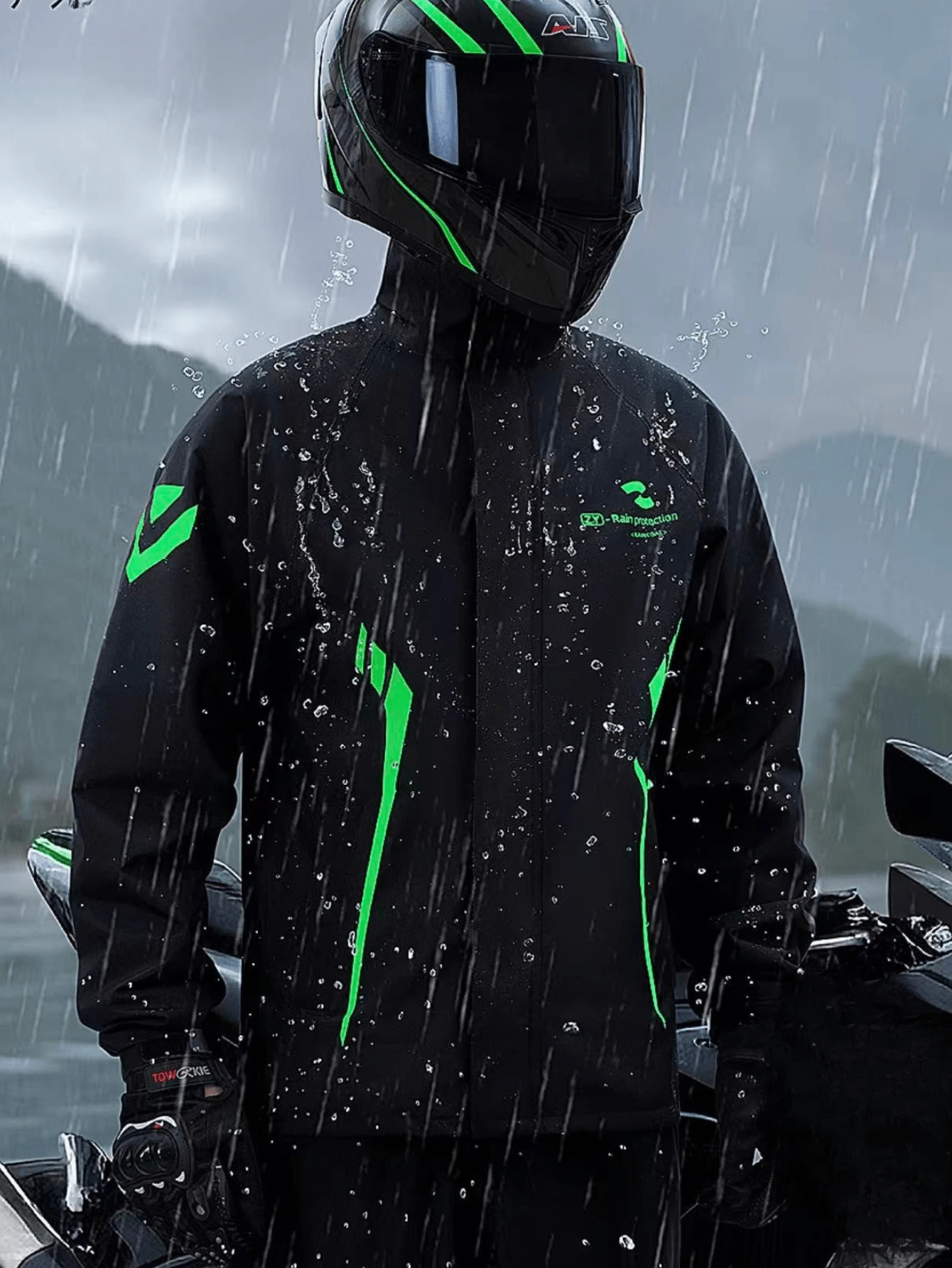 Rain Coat For Women And Men Waterproof And Windproof Jacket For Outdoor Activities Windproof Long-Sleeved Hooded Jacket Fashion Raincoat Waterproof Rain Coat And Rain Pants Breathable Cycling Suit Cycling Traveling Climbing Breathable Rain Coat Hooded Jacket Full Body Adults' Thickened Raincoat & Rain Pants Set, Rain Coat For Men And Women Rain Poncho Wear-Resistant & Anti-Riot Rain Jacket