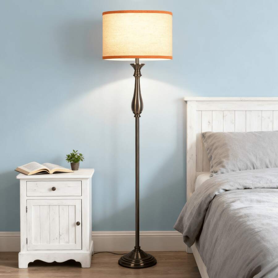 HonoDing ﻿ Modern Floor Lamp,66" Standing Lamp With Foot Switch,Tall Floor Lamps For Home Decor Bedroom,Office,Tall Pole Light ,Lamparas Para Sala Halloween Decorations,Lights For Room(Bronze) - Xem 1