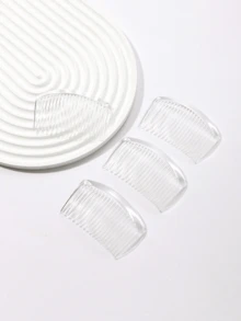 4/12 piezas Juego de peines de plástico con 23 dientes para mujeres, adecuado para peinados diarios, peines, accesorios para el cabello, accesorios para la cabeza para mujeres - Multicolor - Ver 8