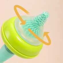KUNT 1 Set Portable Newborn Baby Bottle Brush Storage Box Kit, Baby Nipple Brush Draining Rack Travel Accessories - Multicolor - View 7