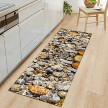 Kiesel Muster Bodenmatte, bequeme Stehunterlage, saugfähige rutschfeste leicht zu reinigende Badezimmermatte, geeignet für Küche, Esszimmer, Badezimmer, Eingangsbereich, Waschküche, Balkon, Wohnzimmer