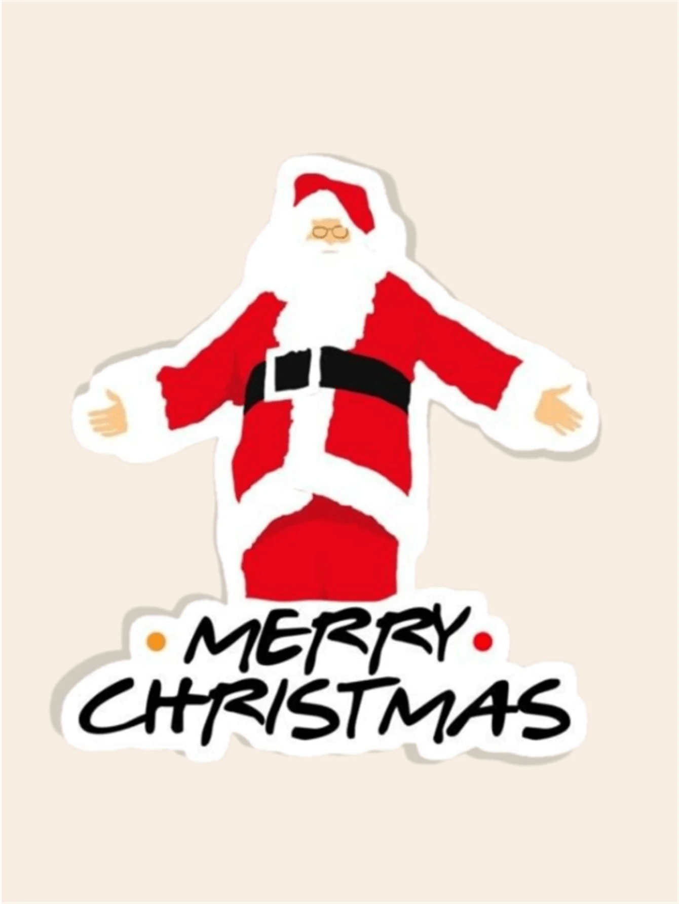 Adesivo de Natal 2 peças | Papai Noel clássico | Favoritos de Natal, Adesivo de feriado, Feliz Natal, Adesivo de Papai Noel com coisas favoritas