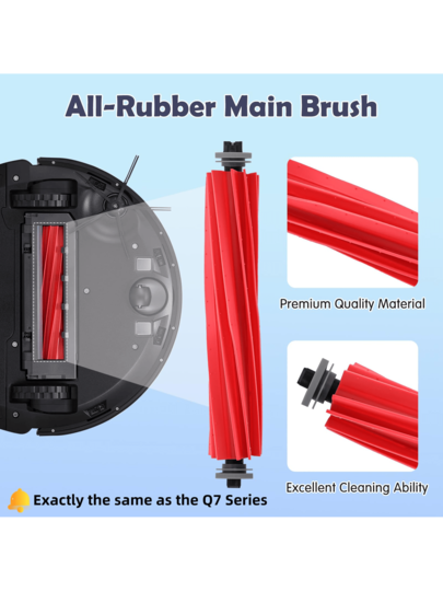 Q7 Accessories Kit Replacement Compatible Roborock Q7+ Max Max+ Robot Vacuum, Main Brush, Mop Cloth Pads, Side Brushes, Washable Filter, Tool (Not M5) view 3