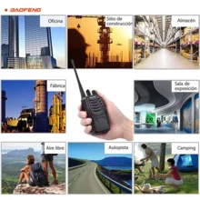 Radios de Comunicación Inalámbricos, BaoFeng Walkie Talkie 888s Recargable de Largo Alcance a Prueba de Lluvia, Altavoces con Micrófono, Intercomunicador Remoto para Uso Laboral - Negro - Ver 3