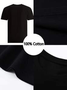 Camiseta de manga corta informal de algodón de verano con diseño gráfico vintage de collage de BTS Jung Kook YES OR NO - Negro - Ver 2