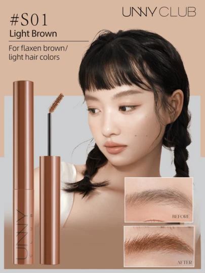 unny club Gel Browcara, Eyebrow Mascara,  Quickly Fixing Natural Eyebrow Makeup With Care Effect,Tinted, Volumizing, Light And Smooth, Long-Lasting , Quick Drying, Waterproof And Sweatproof, Eyes Makeup