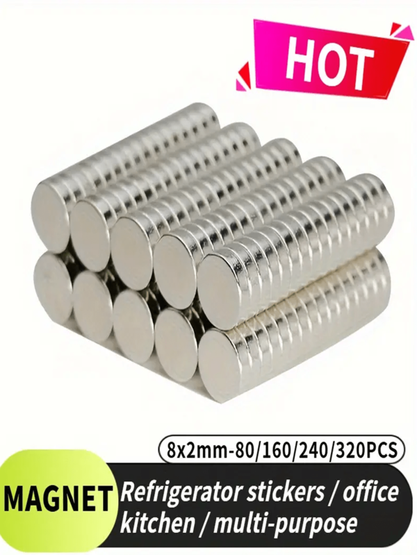 8 قطعة/مجموعة مغناطيسات دائرية، مغناطيسات ثلاجة، بشكل أسطواني، للثلاجة، المكتب، السبورة البيضاء، الحرف الصغيرة، الديكور، ديكور المنزل في المناسبات، ديكور المنزل، ديكورات DIY، ديكور الحائط للمناسبات، هدية عيد الميلاد، التخرج