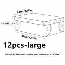 6 piezas/12 piezas/20 piezas Juego de cajas de zapatos de plástico transparente - a prueba de humedad, a prueba de agua, con orificios de ventilación, diseño plegable que ahorra espacio para almacenamiento de zapatos en el dormitorio, caja de almacenamiento de zapatos para el hogar y la vida/almacenamiento y almacenamiento/almacenamiento de zapatos/estante de zapatos