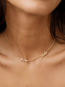1 chiếc vòng cổ mạ vàng 18K tùy chỉnh, có tên tiếng Anh 3 tên vòng cổ tùy chỉnh cho phụ nữ, quà tặng sinh nhật cho bạn gái, quà tặng ngày lễ quà tặng ngày lễ tình nhân dành cho bạn gái quà tặng tốt nghiệp cho mẹ quà tặng Giáng sinh - Nhiều màu 5 - Xem 3