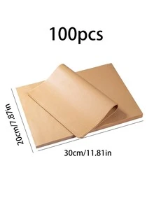 50pcs Pre-Cut Non-Stick Parchment Paper, Unbleached Baking, Grilling, Frying And Steaming Paper, Suitable For Most Oven Trays, Family Dinner Supplies, Christmas Party Supplies
