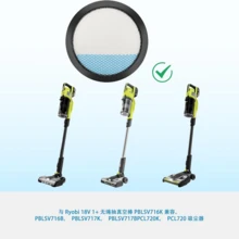 Filtro inalámbrico para aspiradora de mano para mascotas de 18V ONE+ de Ryobi, PCL720, PBLSV716, PBLSV717, filtros reutilizables y lavables, comparable a la pieza A32SV720N