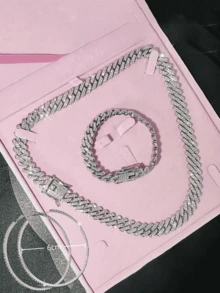 Hip Hop Punk Classic Minimalist Miami Cuban Chain,Matching Bracelets Y2K Goth Gold Jewelry, Necklace For Woman, Bracelet & Earring Sets, Women's Fashion Jewelry, Ladies Jewellery, Mom Gifts, Everyday Street Dance Rap Wear, Gifts For Christmas Gifts, Thanksgiving, Chain Necklaces, Jewelry Sets For Women, Chains, Accessories Women, Gold Set, Earring Christmas Decoration Christmas Jewelry For Women