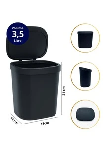 Complete Sink Kit | Trash Can, Dispenser, And Squeegee – Organization And Style - Black - View 6