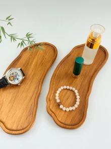 1/2pcs Wooden Trays, Cloud-Shaped Trays, Rainbow-Shaped Trays, Wooden Trays, Beauty Trays, Perfume Trays, Bathroom Trays, Wooden Trays For Tableware, Cake Trays, Kitchen Trays, Birthday Display Stands, Garden Trays, Cupcake Trays, Suitable For Birthdays, Christmas, Halloween, And Thanksgiving.