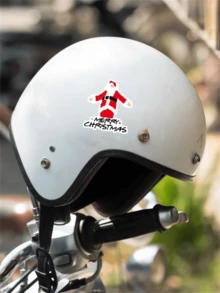 Adesivo de Natal 2 peças | Papai Noel clássico | Favoritos de Natal, Adesivo de feriado, Feliz Natal, Adesivo de Papai Noel com coisas favoritas