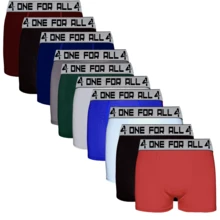 Set Of 10 Men's Boxer Briefs – Premium Fabric, Cotton Lining, Lightweight And Breathable - Nhiều màu - Xem 5
