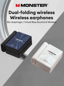 Tai nghe Bluetooth MONSTER AC530 thiết kế mới, kiểu tai treo có thể gập lại, âm trầm sâu, khử tiếng ồn ENC, âm thanh chất lượng cao, nghe nhạc/gọi điện/chơi game, độ trễ thấp, thời lượng pin dài, tai nghe không dây tương thích với điện thoại thông minh và máy tính - Nhiều màu - Xem 5