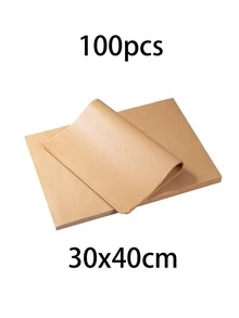 50pcs Pre-Cut Non-Stick Parchment Paper, Unbleached Baking, Grilling, Frying And Steaming Paper, Suitable For Most Oven Trays, Family Dinner Supplies, Christmas Party Supplies