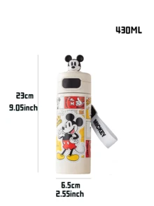 Disney Mickey Straight Drink Cup 430ml, Cute Top Figure, Cartoon Tumbler, Daily Hydration, Travel Friendly, Leak-Proof Lid, Gift For Animation Fans, Desk Essential, Kawaii Drinkware, Collectible Cup, Backpack Fit, Gym Companion, Limited Edition, Mickey Lover, Fun Hydration, Adorable Gift